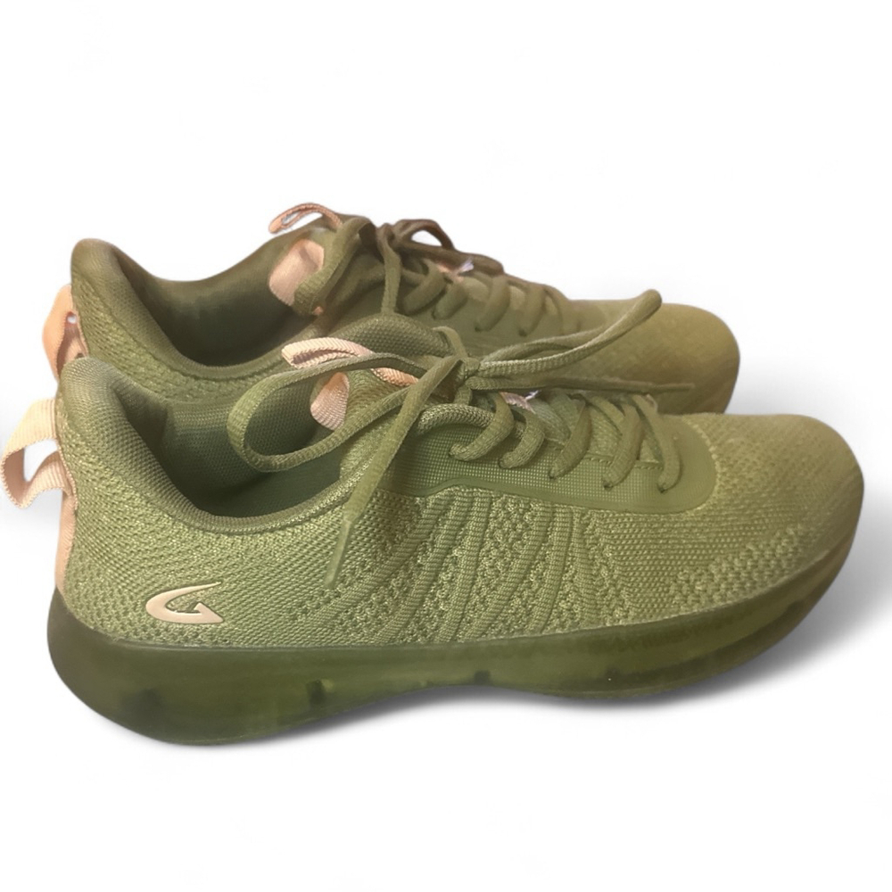 Women's GEERS by DREAM SEEK Olive Green/Pink Athletic Shoes Size 8.5